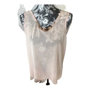 Moon Collection  size XL ballet pink / flesh tone camisole gold detail NWOT